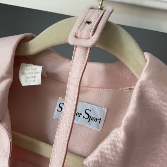 Vintage Schrader Sport Dress w/ belt in pale pink - Picture 7 of 7